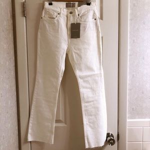 【NEW】Everlane White High Rise Kick Crop Jeans